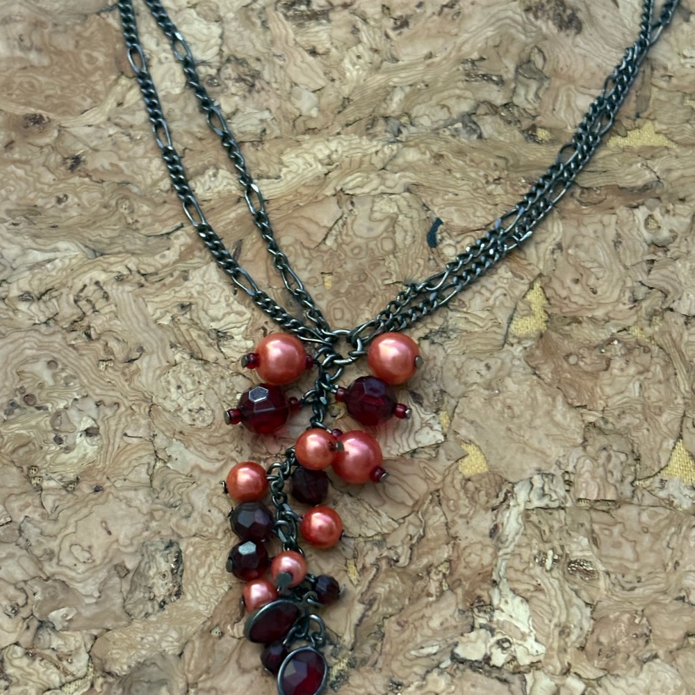 1928 Burgundy Necklace